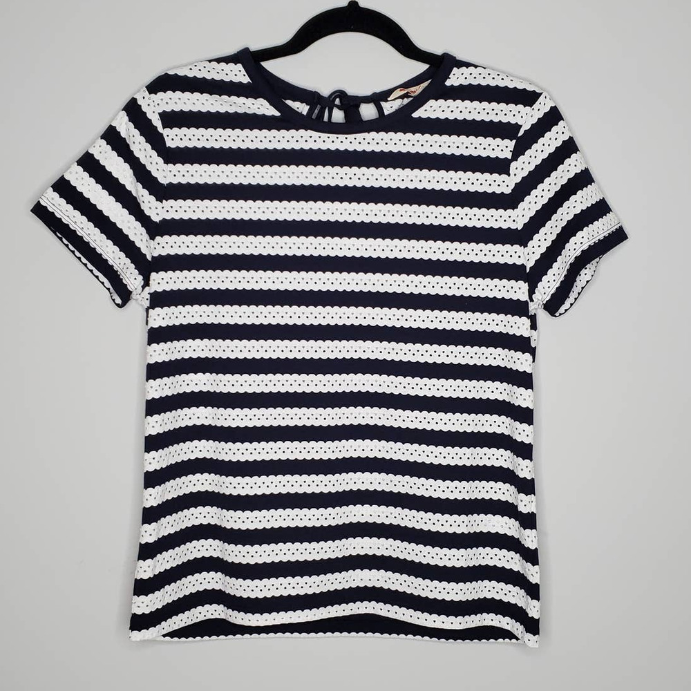 BROOKS BROTHERS Red Fleece Navy Blue White Short Sleeve T-Shirt Sz Medium M